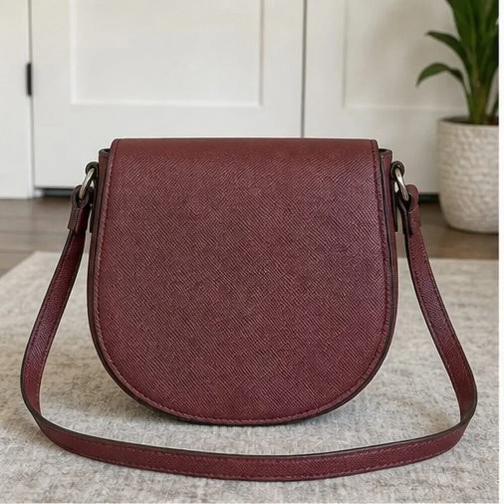 Merlot Saffiano Crossbody Bag